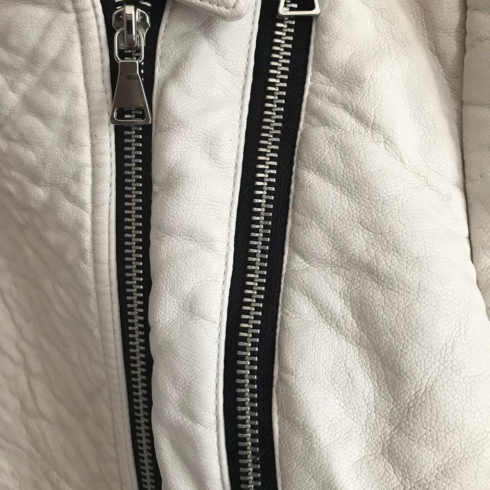 Real White leather jacket Black Rivet - Picture 5 of 5